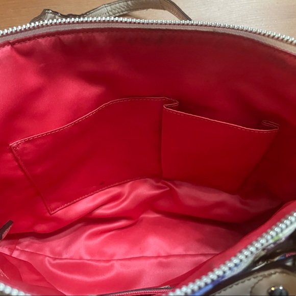 Coach Bag Poppy Signature C Stamped Hallie Multicolor Canvas Tote - Picture 12 of 17